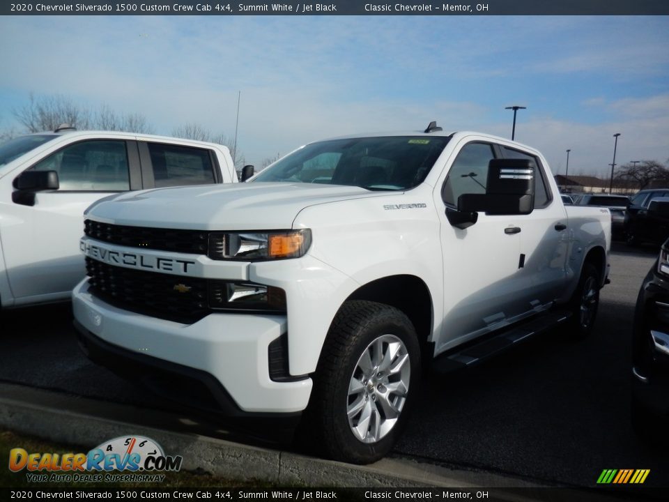 2020 Chevrolet Silverado 1500 Custom Crew Cab 4x4 Summit White / Jet Black Photo #1