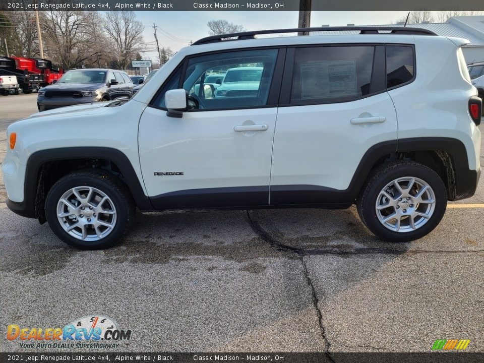 2021 Jeep Renegade Latitude 4x4 Alpine White / Black Photo #9