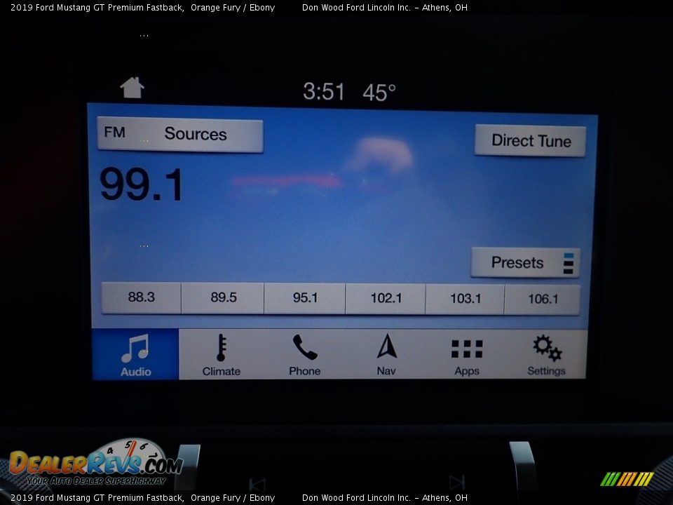 2019 Ford Mustang GT Premium Fastback Orange Fury / Ebony Photo #28