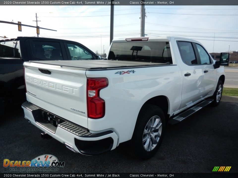 2020 Chevrolet Silverado 1500 Custom Crew Cab 4x4 Summit White / Jet Black Photo #4