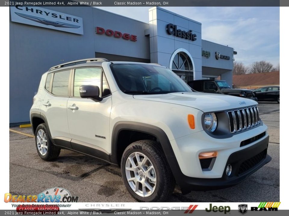 2021 Jeep Renegade Limited 4x4 Alpine White / Black Photo #1