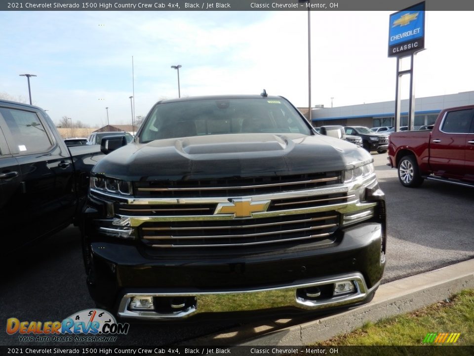 2021 Chevrolet Silverado 1500 High Country Crew Cab 4x4 Black / Jet Black Photo #2