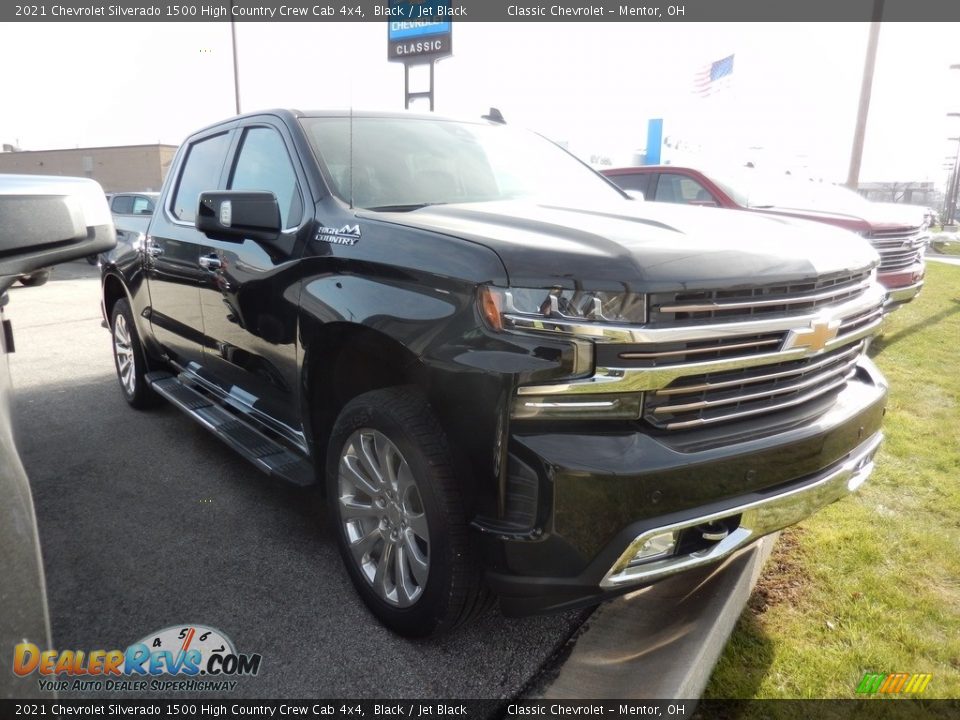 2021 Chevrolet Silverado 1500 High Country Crew Cab 4x4 Black / Jet Black Photo #3