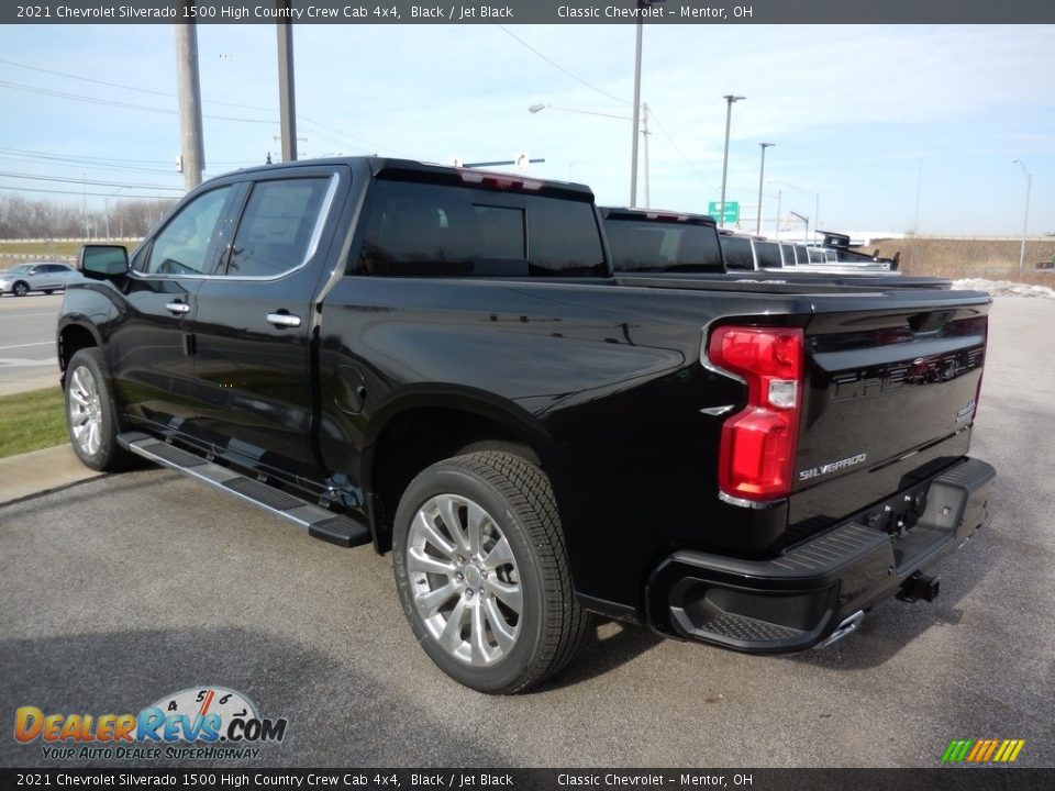 2021 Chevrolet Silverado 1500 High Country Crew Cab 4x4 Black / Jet Black Photo #5