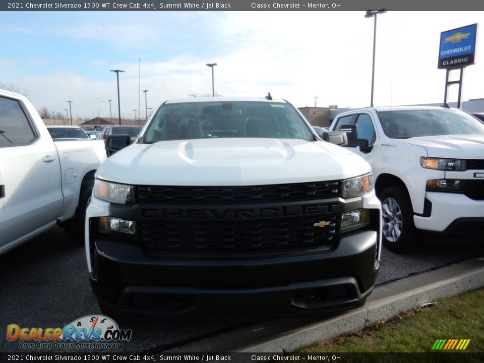 2021 Chevrolet Silverado 1500 WT Crew Cab 4x4 Summit White / Jet Black Photo #2