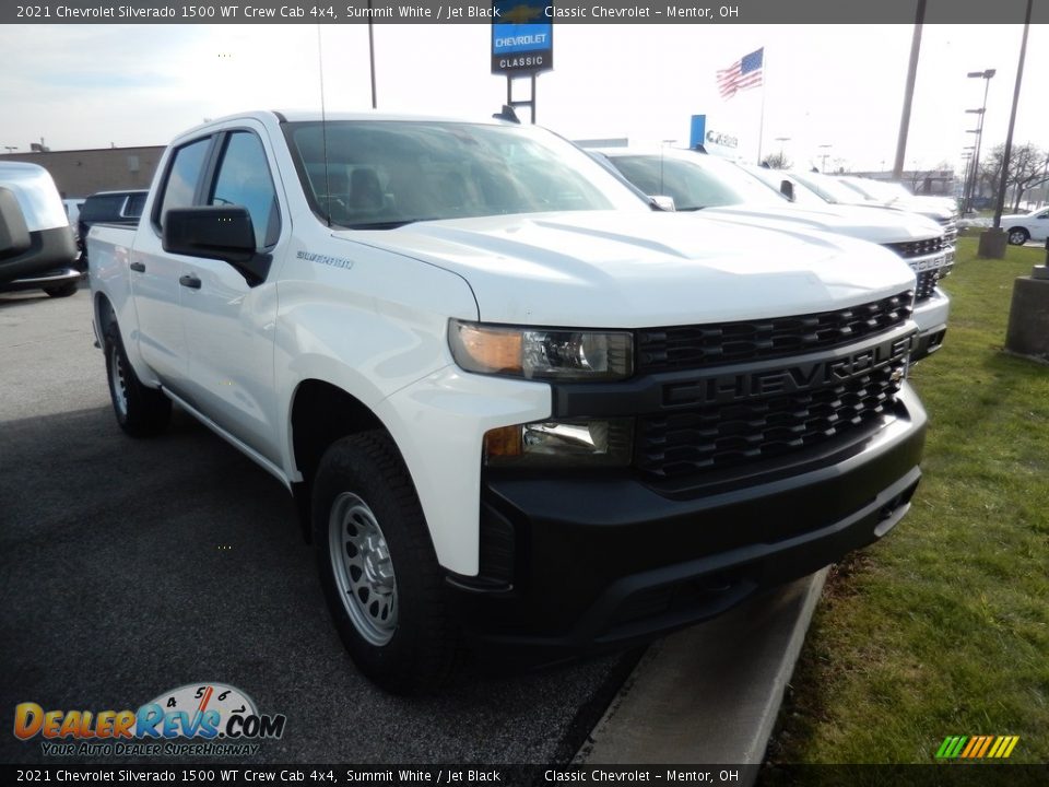 2021 Chevrolet Silverado 1500 WT Crew Cab 4x4 Summit White / Jet Black Photo #3