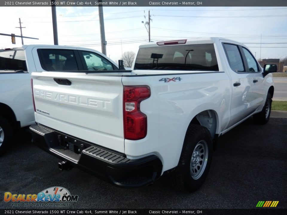 2021 Chevrolet Silverado 1500 WT Crew Cab 4x4 Summit White / Jet Black Photo #4