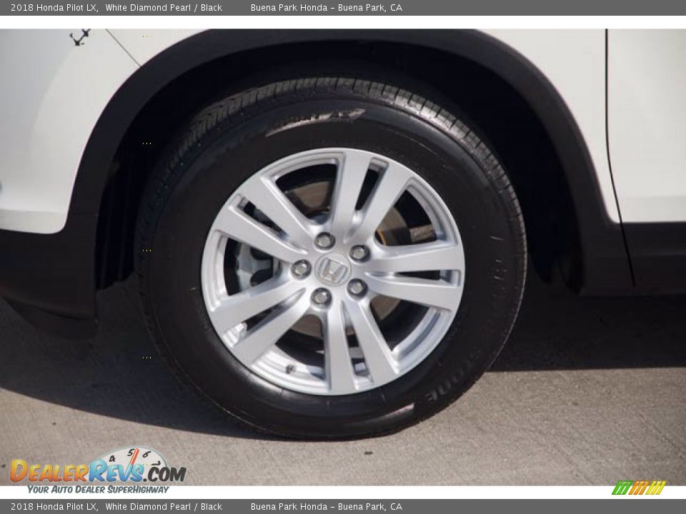 2018 Honda Pilot LX White Diamond Pearl / Black Photo #34