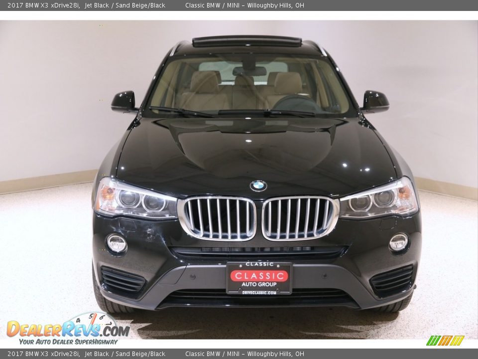 2017 BMW X3 xDrive28i Jet Black / Sand Beige/Black Photo #2