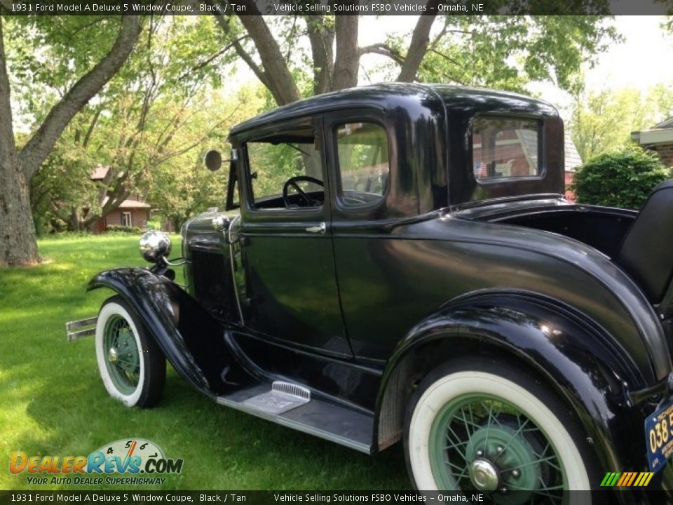 1931 Ford Model A Deluxe 5 Window Coupe Black / Tan Photo #1