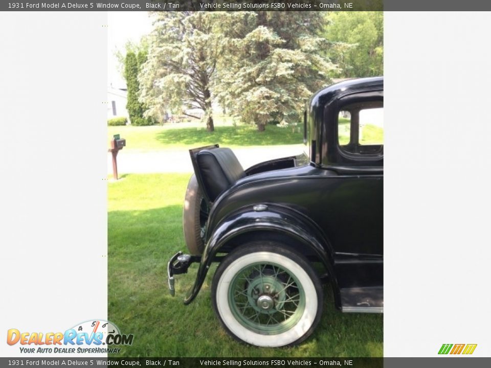 1931 Ford Model A Deluxe 5 Window Coupe Black / Tan Photo #4