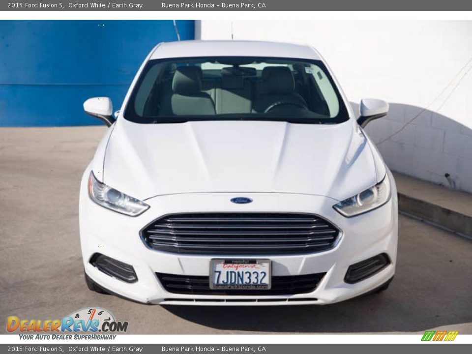 2015 Ford Fusion S Oxford White / Earth Gray Photo #7