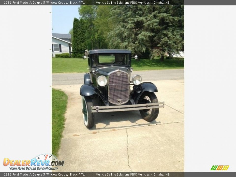 1931 Ford Model A Deluxe 5 Window Coupe Black / Tan Photo #8