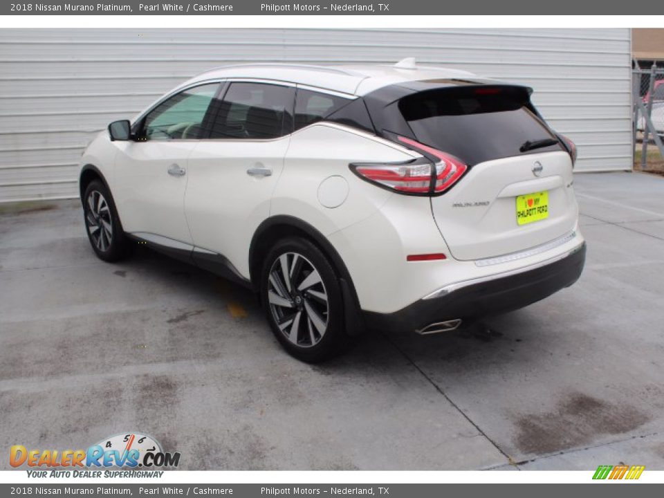 2018 Nissan Murano Platinum Pearl White / Cashmere Photo #7