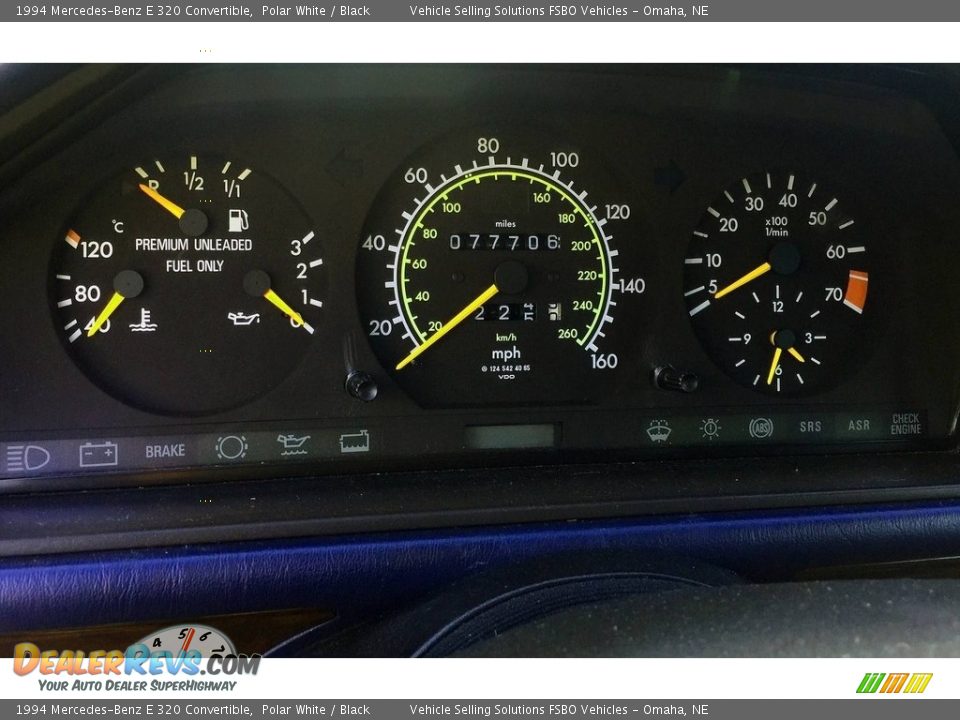 1994 Mercedes-Benz E 320 Convertible Gauges Photo #10