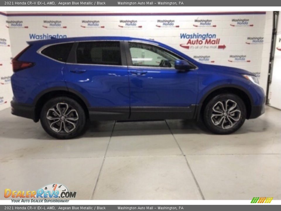 2021 Honda CR-V EX-L AWD Aegean Blue Metallic / Black Photo #1