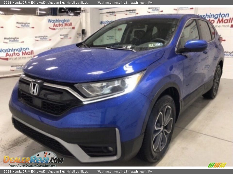 2021 Honda CR-V EX-L AWD Aegean Blue Metallic / Black Photo #3