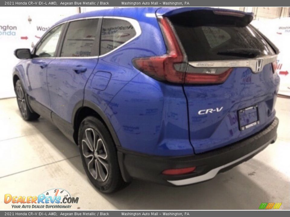 2021 Honda CR-V EX-L AWD Aegean Blue Metallic / Black Photo #4