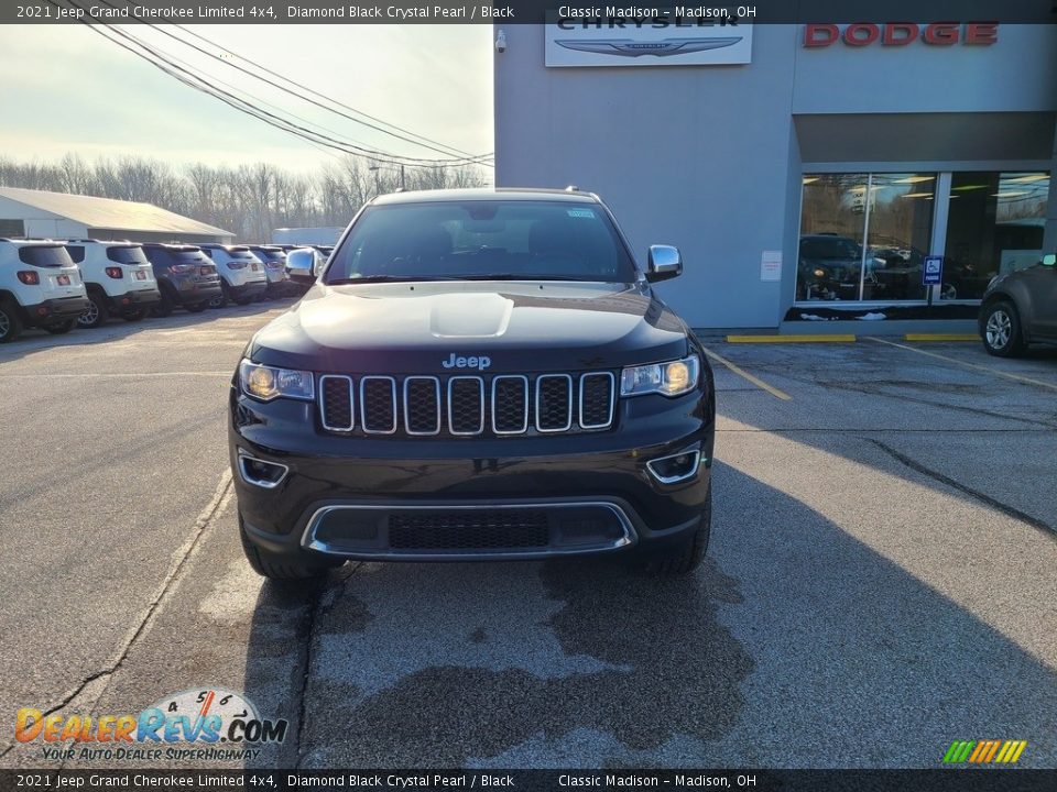 2021 Jeep Grand Cherokee Limited 4x4 Diamond Black Crystal Pearl / Black Photo #7