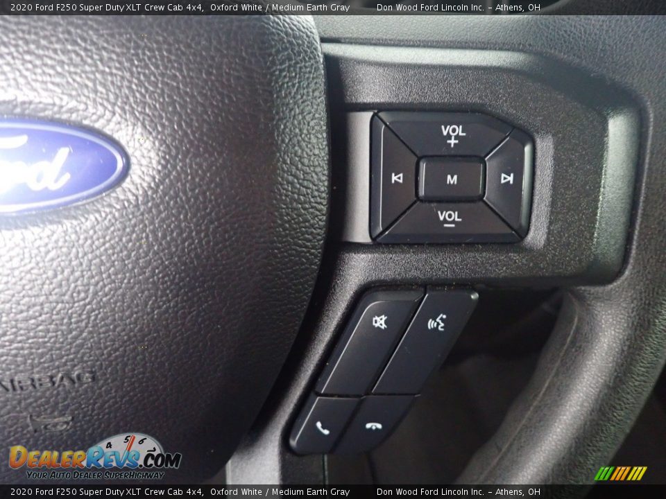 2020 Ford F250 Super Duty XLT Crew Cab 4x4 Oxford White / Medium Earth Gray Photo #25