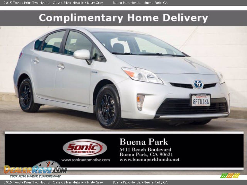 2015 Toyota Prius Two Hybrid Classic Silver Metallic / Misty Gray Photo #1