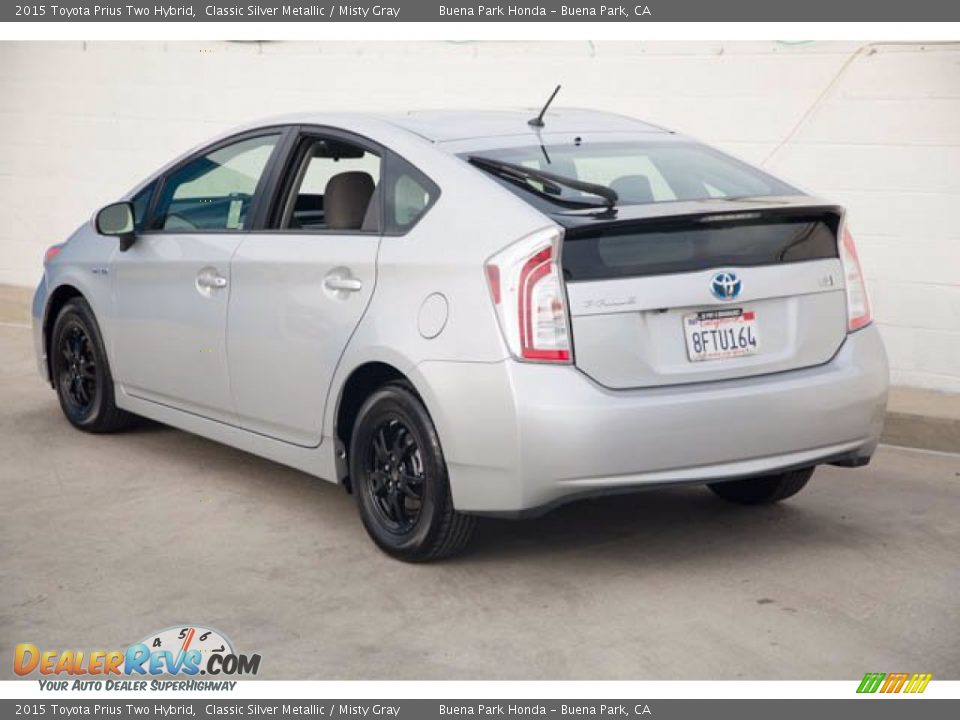 2015 Toyota Prius Two Hybrid Classic Silver Metallic / Misty Gray Photo #2