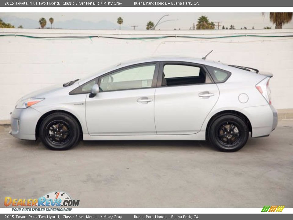 2015 Toyota Prius Two Hybrid Classic Silver Metallic / Misty Gray Photo #8