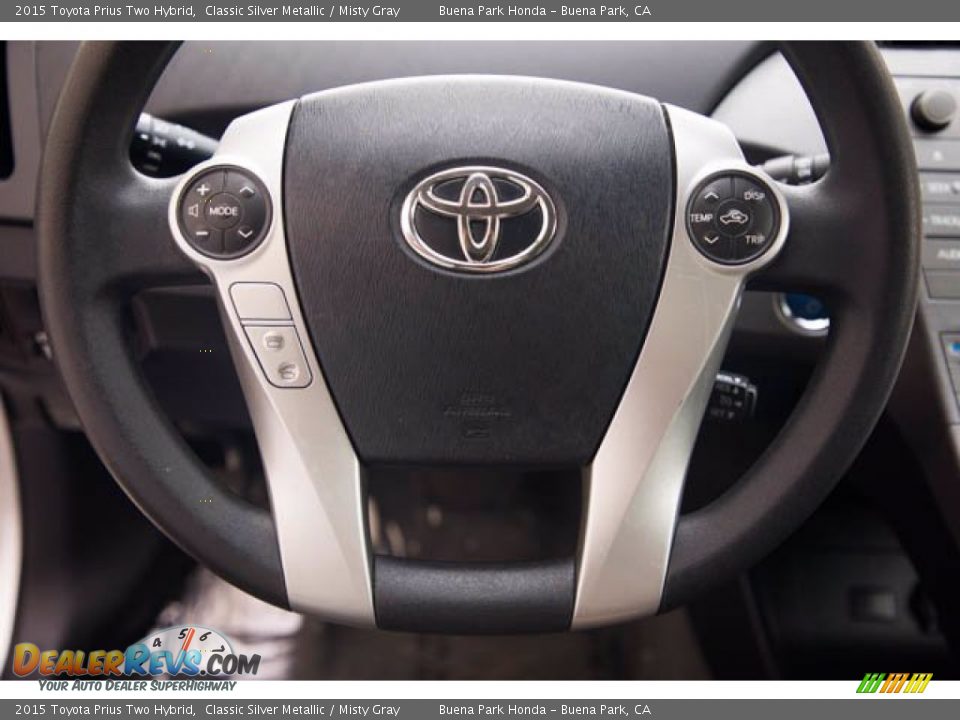 2015 Toyota Prius Two Hybrid Classic Silver Metallic / Misty Gray Photo #13