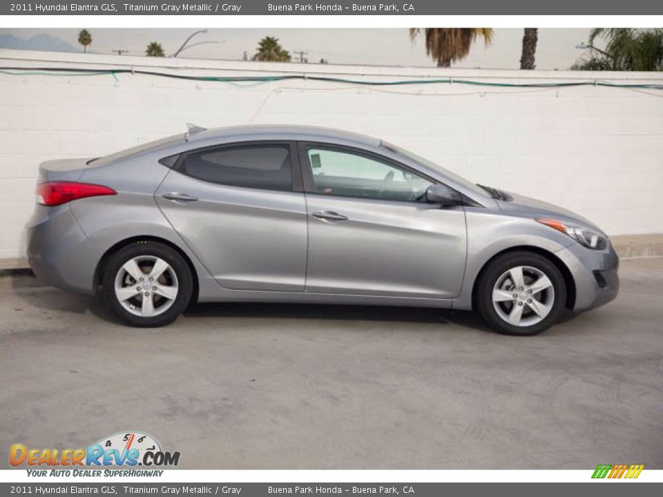 2011 Hyundai Elantra GLS Titanium Gray Metallic / Gray Photo #14