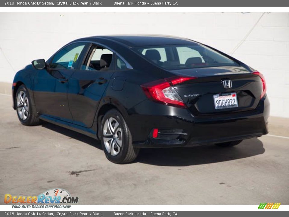2018 Honda Civic LX Sedan Crystal Black Pearl / Black Photo #2