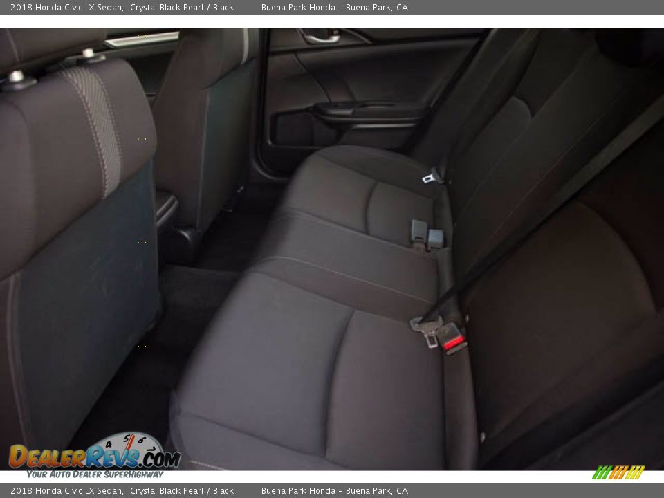2018 Honda Civic LX Sedan Crystal Black Pearl / Black Photo #4
