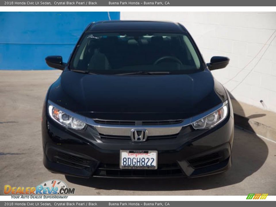 2018 Honda Civic LX Sedan Crystal Black Pearl / Black Photo #7