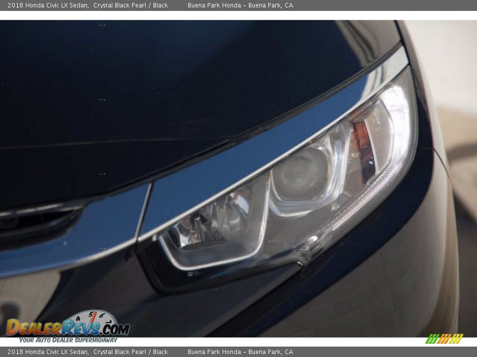 2018 Honda Civic LX Sedan Crystal Black Pearl / Black Photo #9