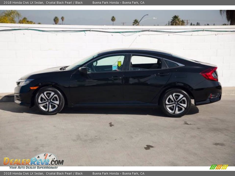 2018 Honda Civic LX Sedan Crystal Black Pearl / Black Photo #10