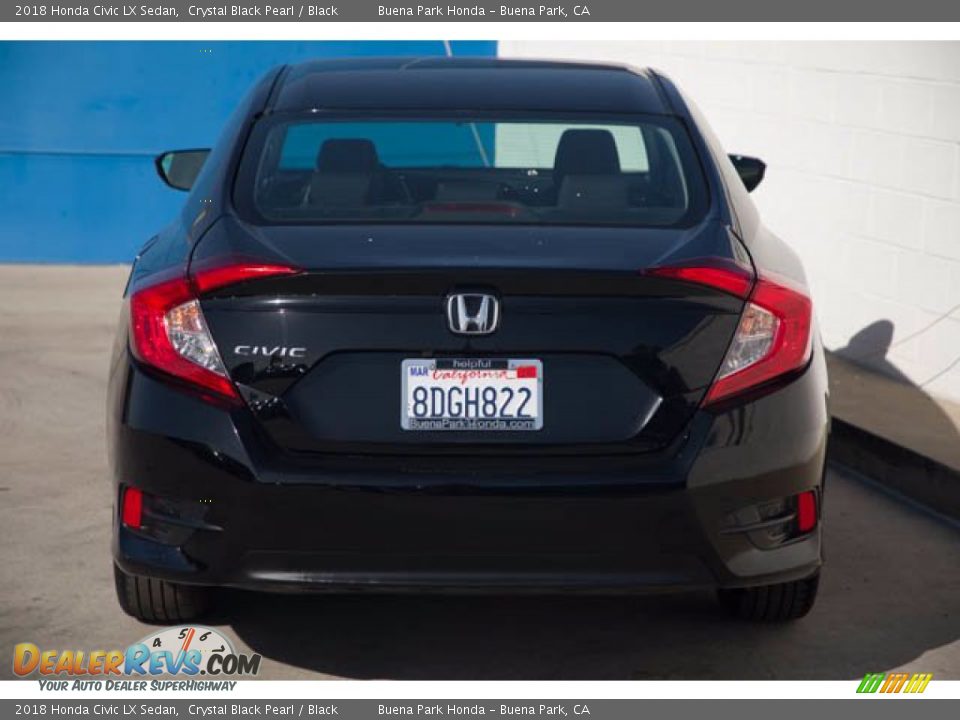 2018 Honda Civic LX Sedan Crystal Black Pearl / Black Photo #11