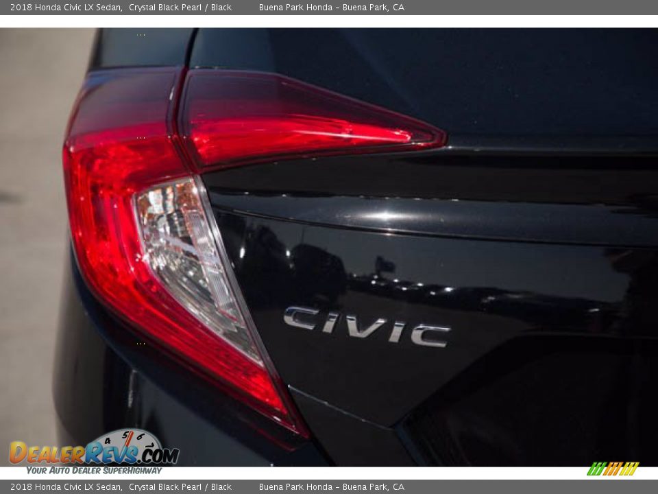 2018 Honda Civic LX Sedan Crystal Black Pearl / Black Photo #12