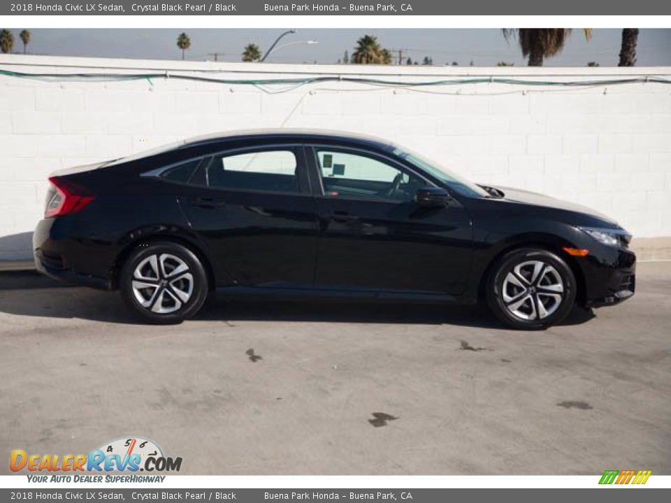 2018 Honda Civic LX Sedan Crystal Black Pearl / Black Photo #14