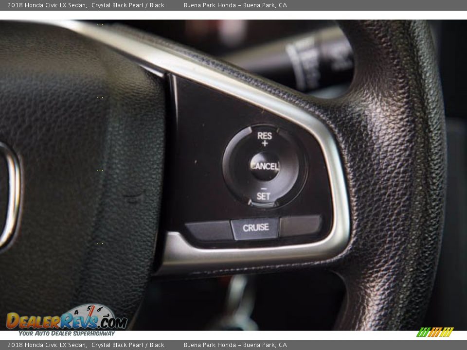 2018 Honda Civic LX Sedan Crystal Black Pearl / Black Photo #17