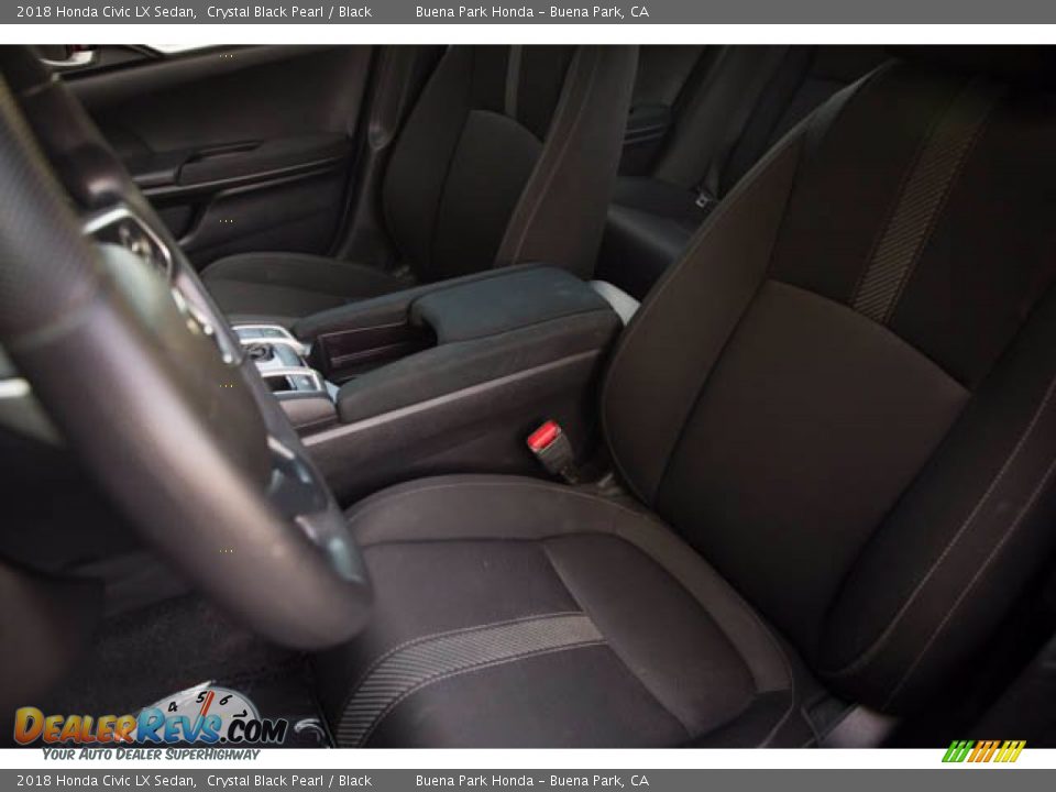 2018 Honda Civic LX Sedan Crystal Black Pearl / Black Photo #19