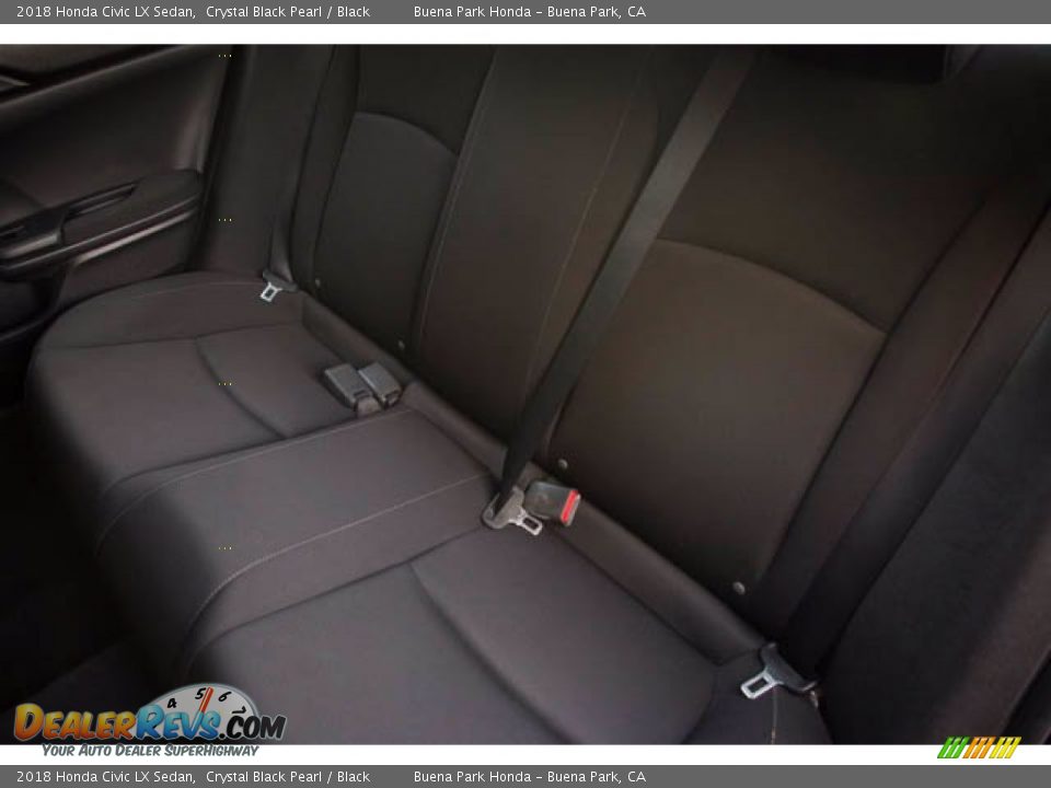 2018 Honda Civic LX Sedan Crystal Black Pearl / Black Photo #20