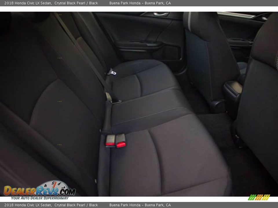 2018 Honda Civic LX Sedan Crystal Black Pearl / Black Photo #22