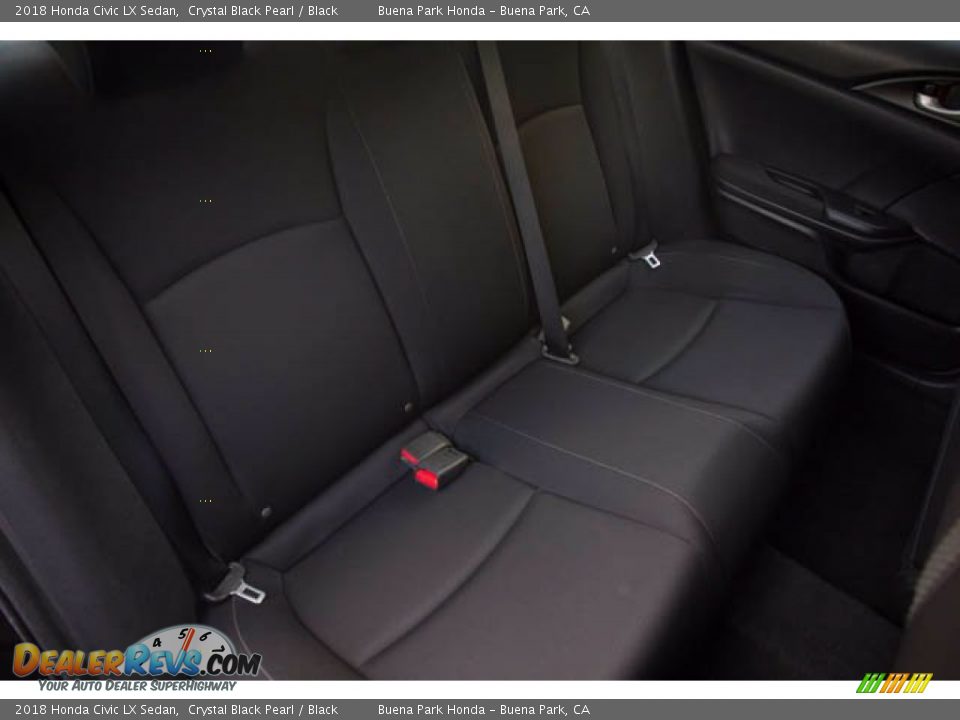 2018 Honda Civic LX Sedan Crystal Black Pearl / Black Photo #23