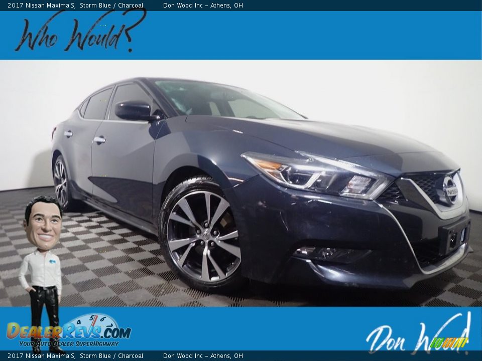 2017 Nissan Maxima S Storm Blue / Charcoal Photo #1