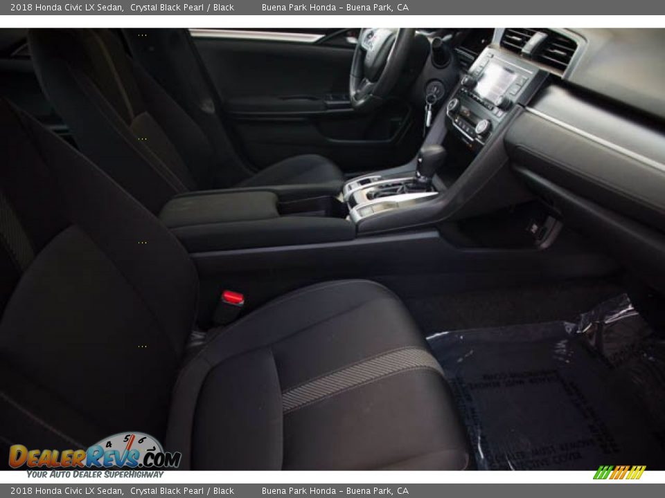 2018 Honda Civic LX Sedan Crystal Black Pearl / Black Photo #24