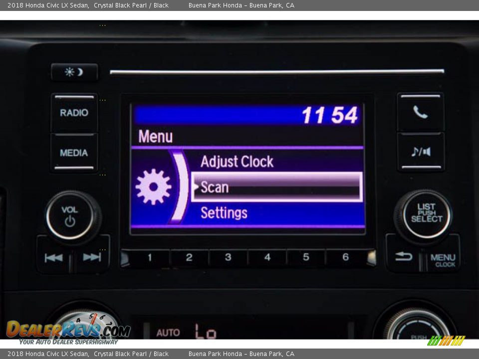 2018 Honda Civic LX Sedan Crystal Black Pearl / Black Photo #26