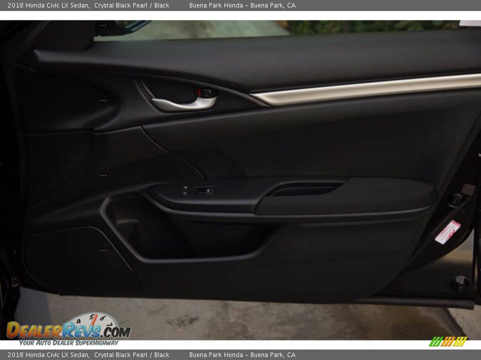 2018 Honda Civic LX Sedan Crystal Black Pearl / Black Photo #33