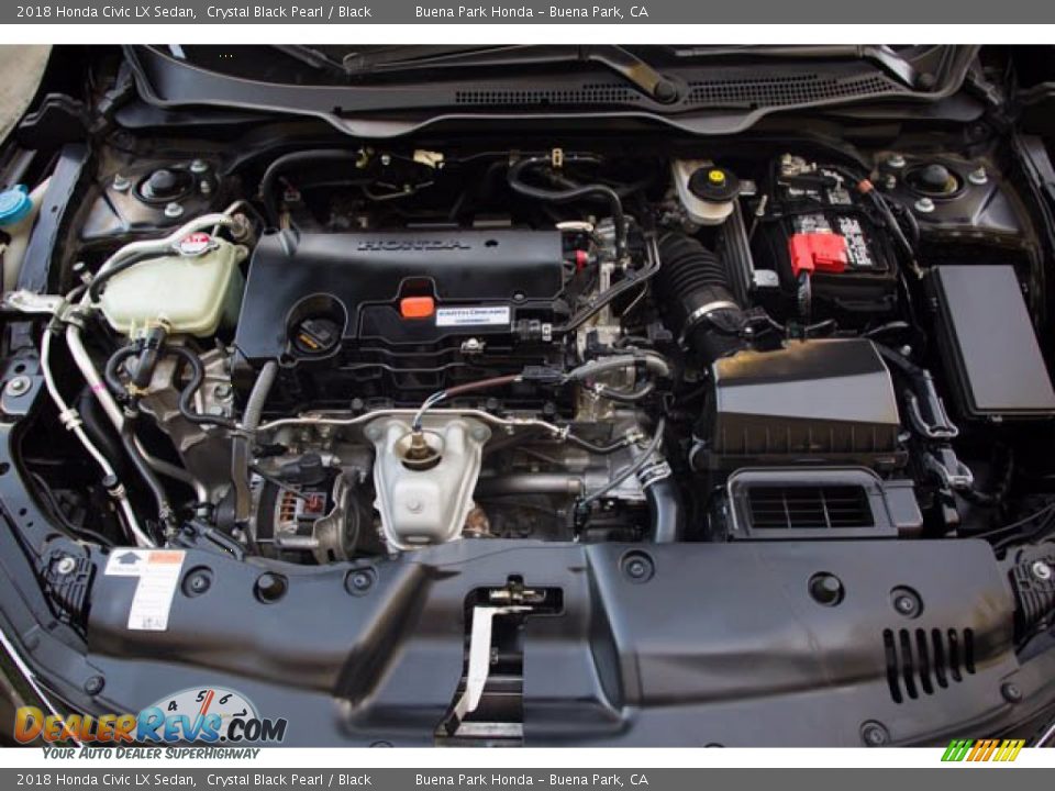 2018 Honda Civic LX Sedan Crystal Black Pearl / Black Photo #34