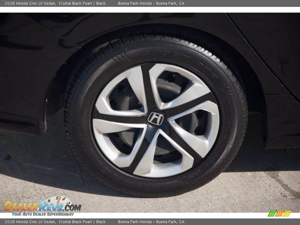 2018 Honda Civic LX Sedan Crystal Black Pearl / Black Photo #35