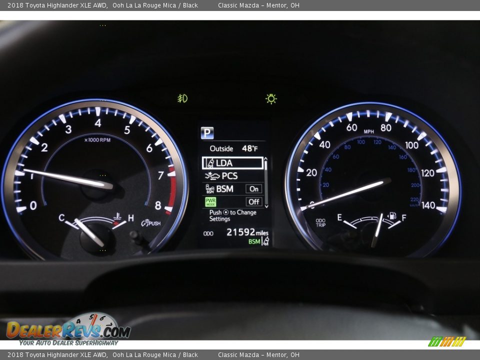 2018 Toyota Highlander XLE AWD Ooh La La Rouge Mica / Black Photo #8