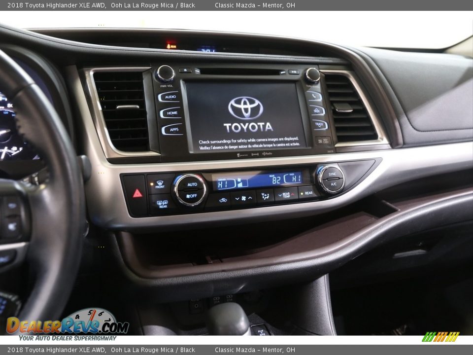 2018 Toyota Highlander XLE AWD Ooh La La Rouge Mica / Black Photo #9